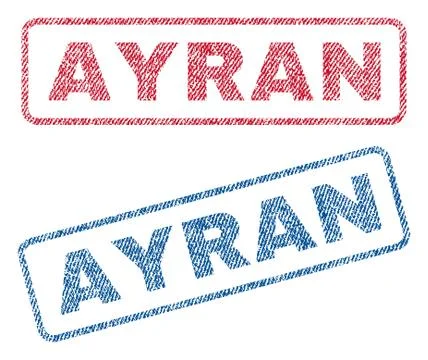 Ayran Text Textile Seal Stamp Watermarks Illustrazione stock