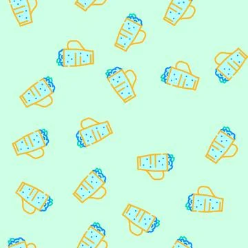 Ayran turkish cuisine vector seamless pattern 스톡 일러스트