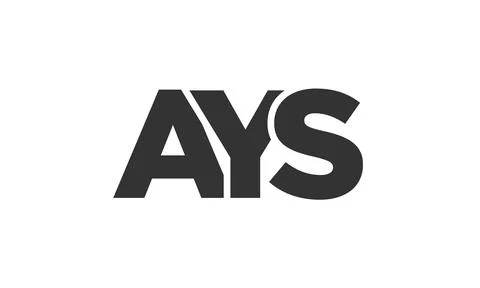 AYS logo design template with strong and modern bold text. Initial based ve.. Stock Illustration