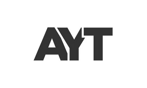 AYT logo design template with strong and modern bold text. Initial based ve.. Stock Illustration