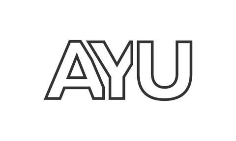 AYU logo design template with strong and modern bold text. Initial based ve.. Stock-Illustration