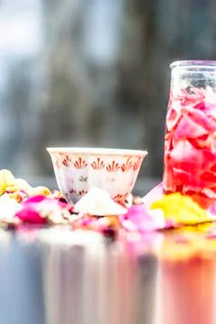 Ayurvedic face pack to reduce or to decrease the chance of wrinkles, pimples, Stock Photos