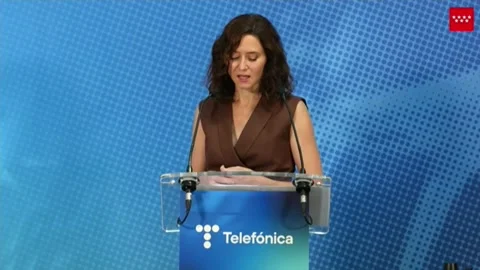 Ayuso visits Telefónica Dron Center, Madrid, ES - 20 Jul 2026 Vídeos de archivo 340148041
