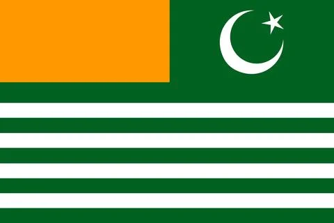 Azad Kashmir flag pattern background. Realistic national flag design. Abstr.. Stock Illustration