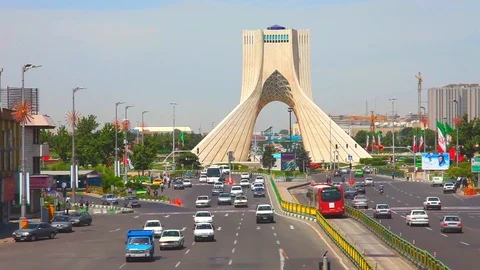Azadi Square in Tehran Stock Footage 113990581