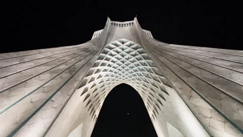Azadi Tower at Night Stock Footage 335951054