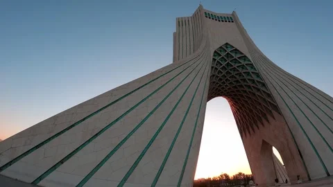 The Azadi Tower or Freedom Tower in Tehran, Iran. Stock Footage 283573204