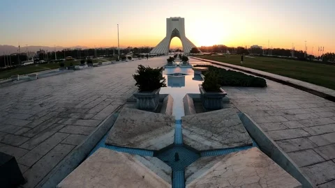 Azadi Tower or Freedom Tower in Tehran, Iran. Stock Footage 296335105