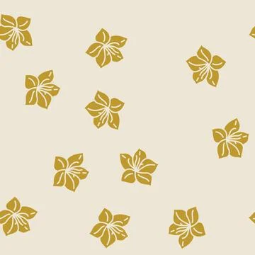 Azalea blossom spring glyph seamless pattern Stockillustratie