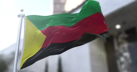 Azawad-flag-waving-seamless-loop-4k-60fps Stock Footage 333693189