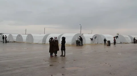 Azaz Border Refugee Camp Stock-Footage 55183920
