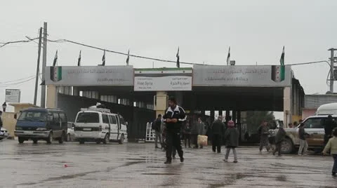 Azaz Border Syria Stock Footage 12760663
