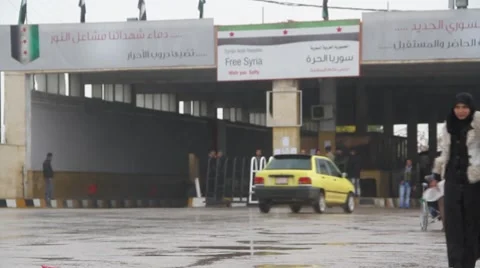 Azaz Border in Syria 스톡 동영상 55183446