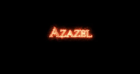 Azazel written with fire. Loop Stock Footage 129176283
