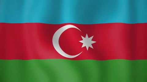 Azerbaijan animated flag. Seamless loop. 4K 스톡 동영상 145425245