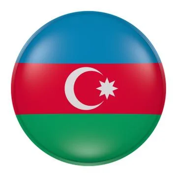 Azerbaijan button Stock Illustration
