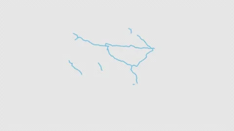 Azerbaijan Country Line Map Self Drawing Animated Overlay, Alpha 4K Video stock 340290308