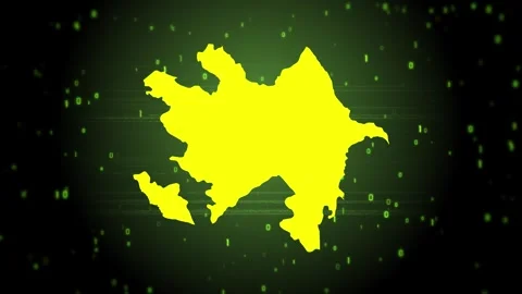 Azerbaijan Digital Map Intro Stock Footage 247968006