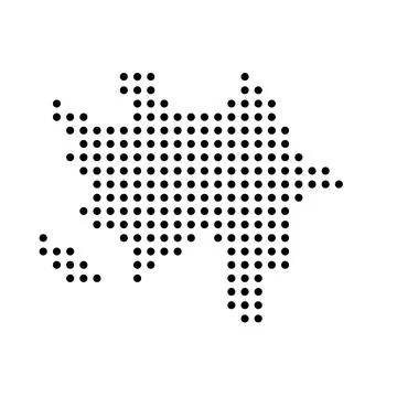 Azerbaijan dotted vector map Illustrazione stock