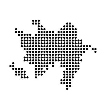 Azerbaijan dotted vector map Illustrazione stock