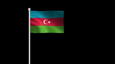 Azerbaijan Flag Animation, 4k resolution waving of flag background 스톡 동영상 295908562