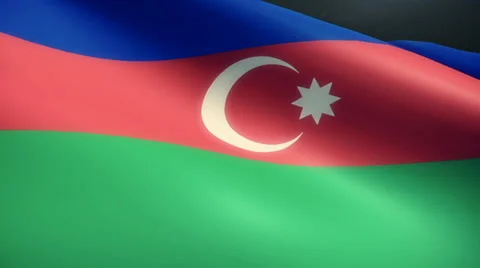 Azerbaijan Flag Animation Loop Stock Footage 38005977