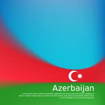 Azerbaijan flag background. Blurred pattern in the colors of the azerbaijani Stock Illustration