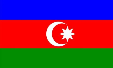 Azerbaijan Flag Design Stock Illustration