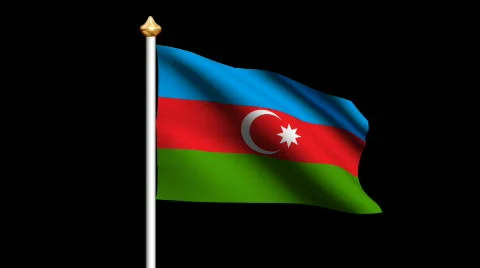 Azerbaijan flag Video stock 557144