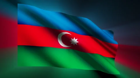Azerbaijan Flag Stock Footage 923850