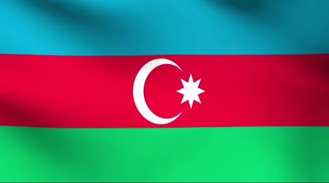 Azerbaijan flag Stock-Footage 46349401