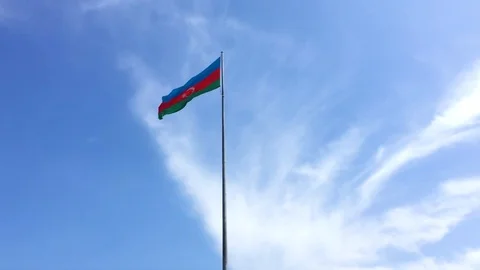 Azerbaijan Flag Stock Footage 106068589