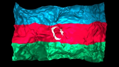 Azerbaijan flag Stock Footage 110741582