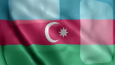 Azerbaijan Flag Stock Footage 133772420