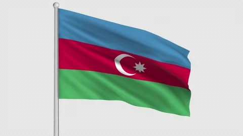 Azerbaijan Flag Stock Footage 210870283