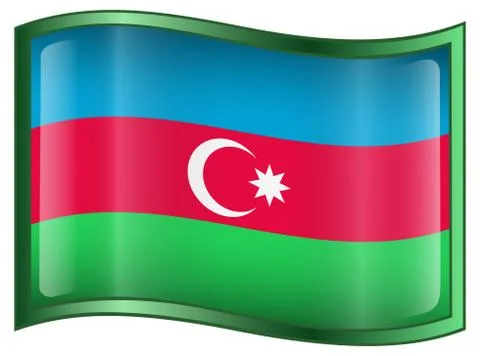 Azerbaijan flag icon. Stock Illustration