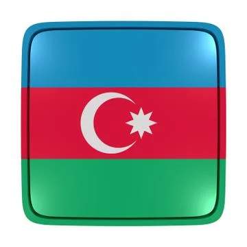 Azerbaijan flag icon Stock Illustration