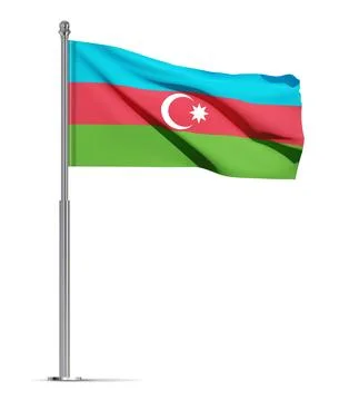 Azerbaijan flag isolated on white background Stock Illustration