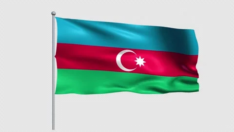 Azerbaijan flag - Pack 1 Stock Footage 343841933