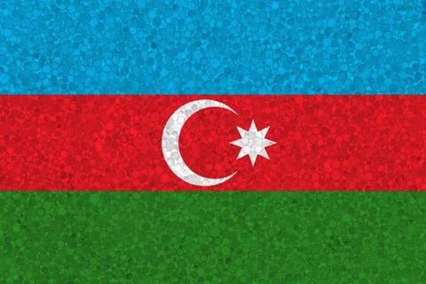 Azerbaijan flag on styrofoam texture Stock Photos