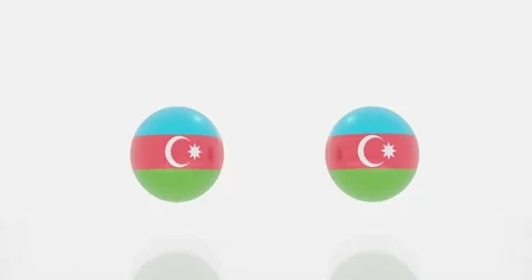 Azerbaijan flag symbol Stock Footage 194406749
