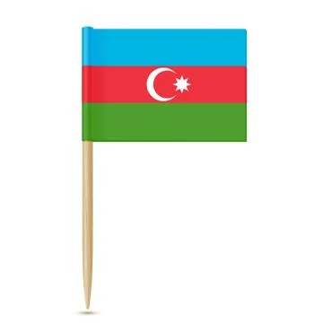 Azerbaijan flag toothpick Stock Illustration