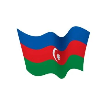 Azerbaijan flag, vector illustration Stock Illustration