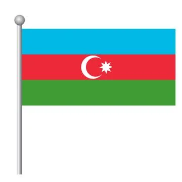 Azerbaijan flag vector template background realistic copy Illustrazione stock