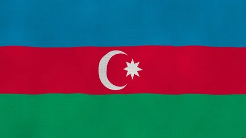 Azerbaijan flag waving Stock Footage 102589313