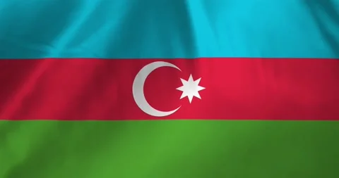 Azerbaijan flag waving with the wind background loop video animation Video stock 327171648