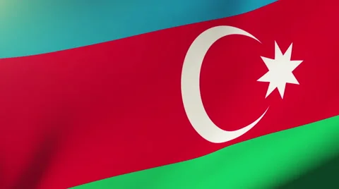 Azerbaijan flag waving in the wind. Looping sun rises style.  Animation loop Stock-Footage 47884633