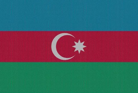 Azerbaijan Flag White Dots Stock Illustration