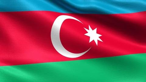 Azerbaijan Looping Flag 4K Stock Footage 108036105