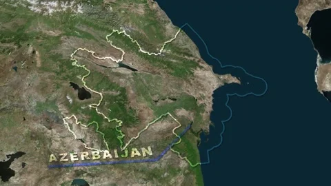 Azerbaijan Map Animation Stock Footage 273237072